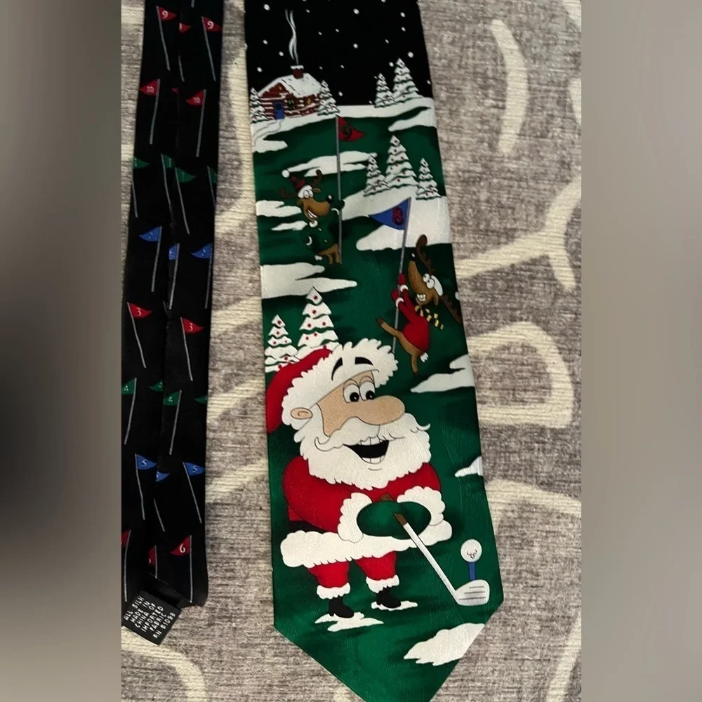 Christmas Santa silk tie